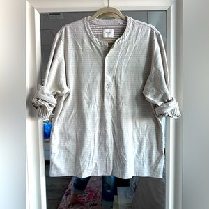 BILLY REID L/S Henley, Oatmeal, Sz. XL